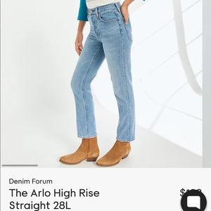 Aritzia Denim Forum The Arlo High Rise Straight 28L
